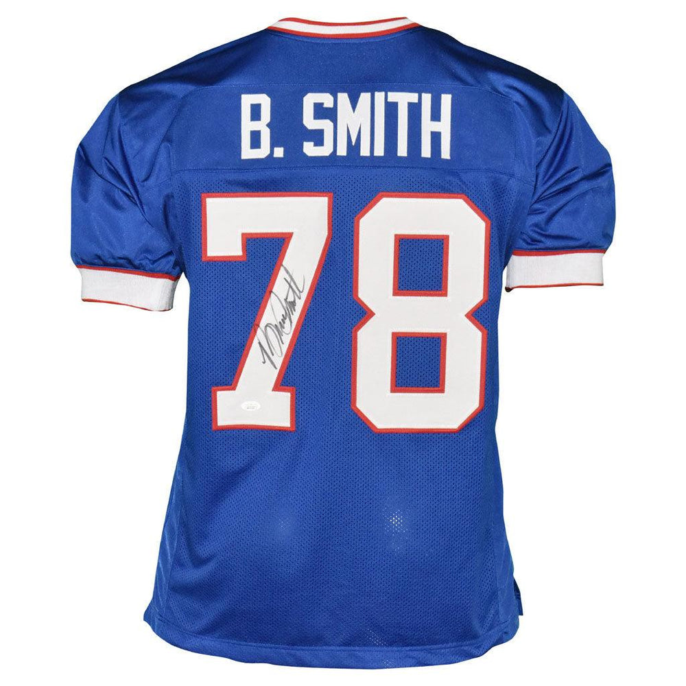 Bruce Smith Signed Buffalo Blue Football Jersey (JSA) - RSA