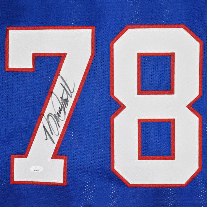 Bruce Smith Signed Buffalo Blue Football Jersey (JSA) - RSA