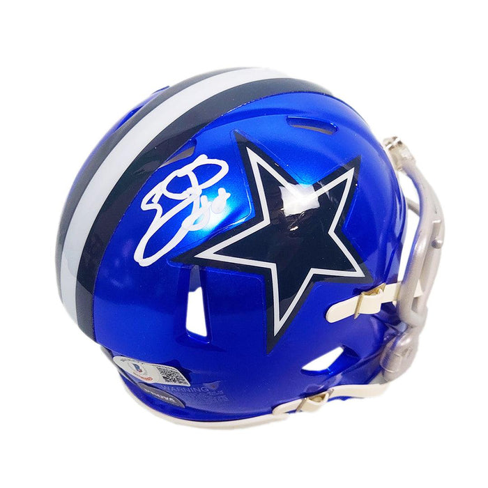 emmitt smith signed helmet Cowboys Mini Autographed In Black BAS Witnessed : Collectibles & Fine Art This helmet would make a great addition to any sports memorabilia collection! Emmitt Smith Autographed Dallas Cowboys