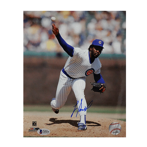 Lee Smith Signed Chicago Cubs Release 8x10 Photo (Beckett) - RSA