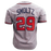 John Smoltz Autographed Atlanta Throwback Grey Baseball Jersey (JSA) - RSA