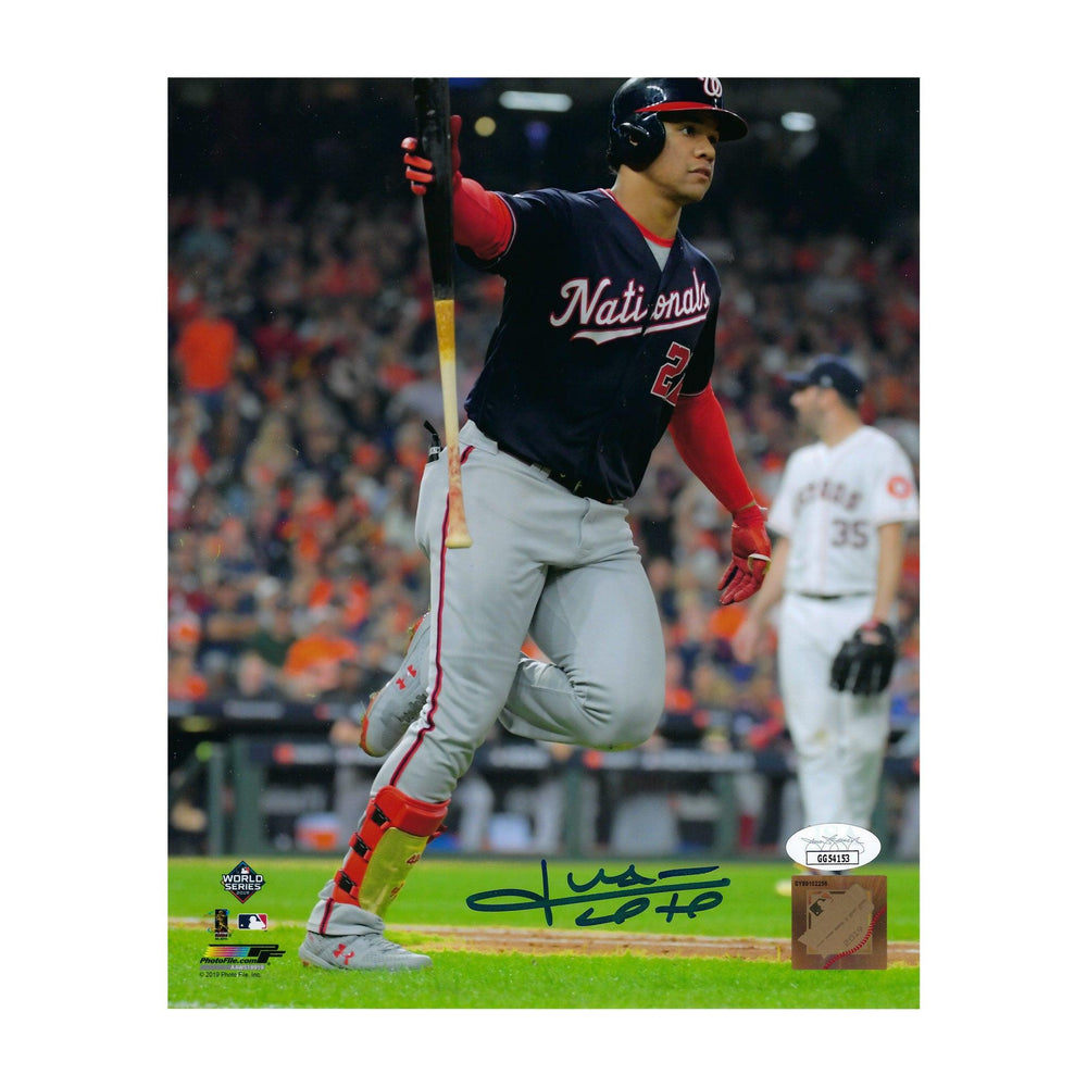 Juan Soto Autographed World Series Home Run 8x10 Photo (JSA) - RSA