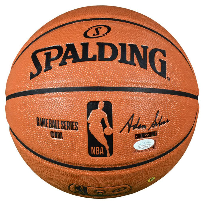 George Gervin Signed HOF 96 Inscription Spalding NBA Game Series Basketball (JSA) - RSA