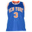 John Starks Signed New York Blue Basketball Jersey (JSA) - RSA