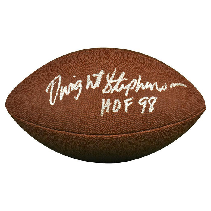 Dwight Stephenson Signed HOF 98 Inscription Wilson Official NFL Replica Football (JSA) - RSA