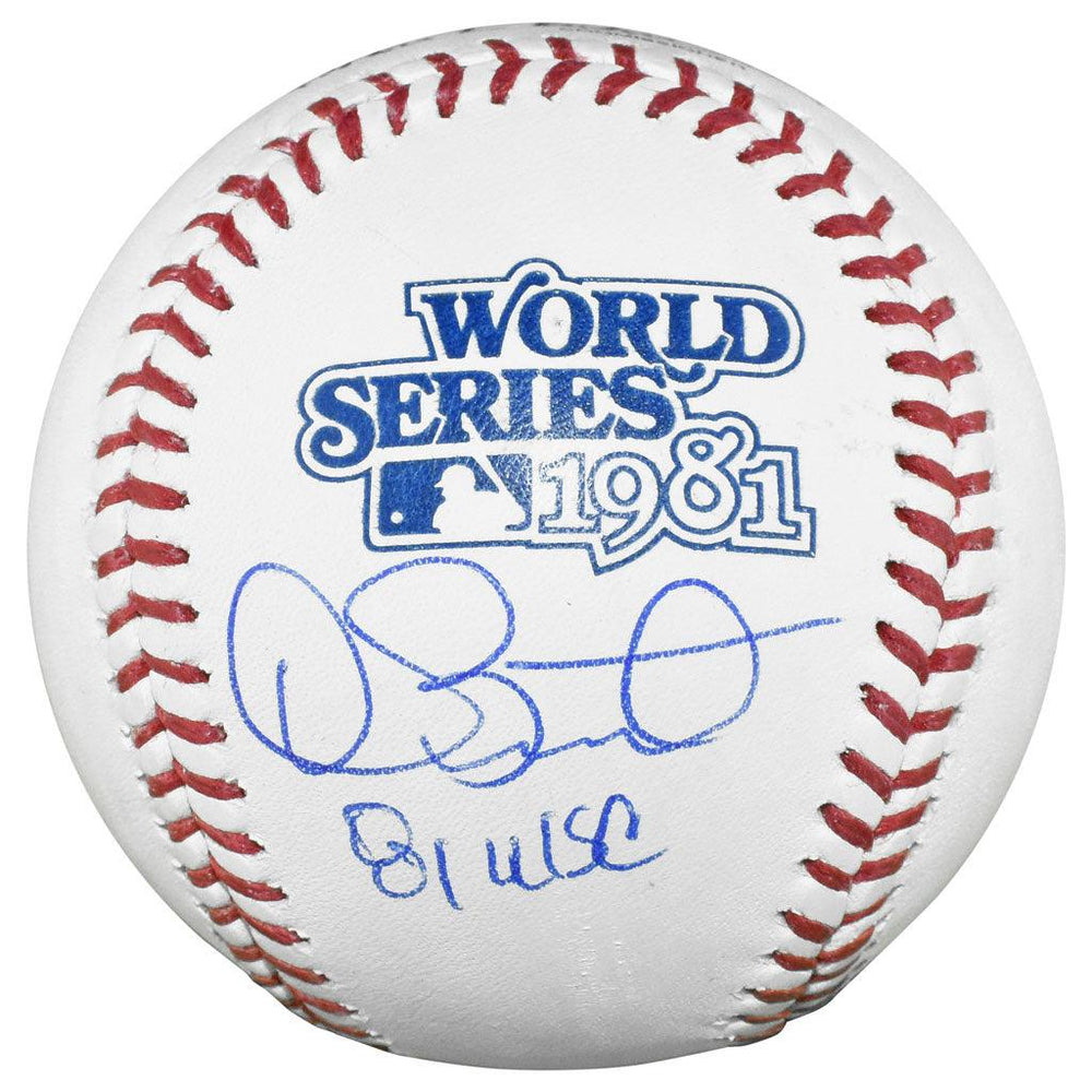 Dave Stewart Signed 81 WSC Inscription Rawlings Official MLB 1981 World Series Baseball (JSA) - RSA