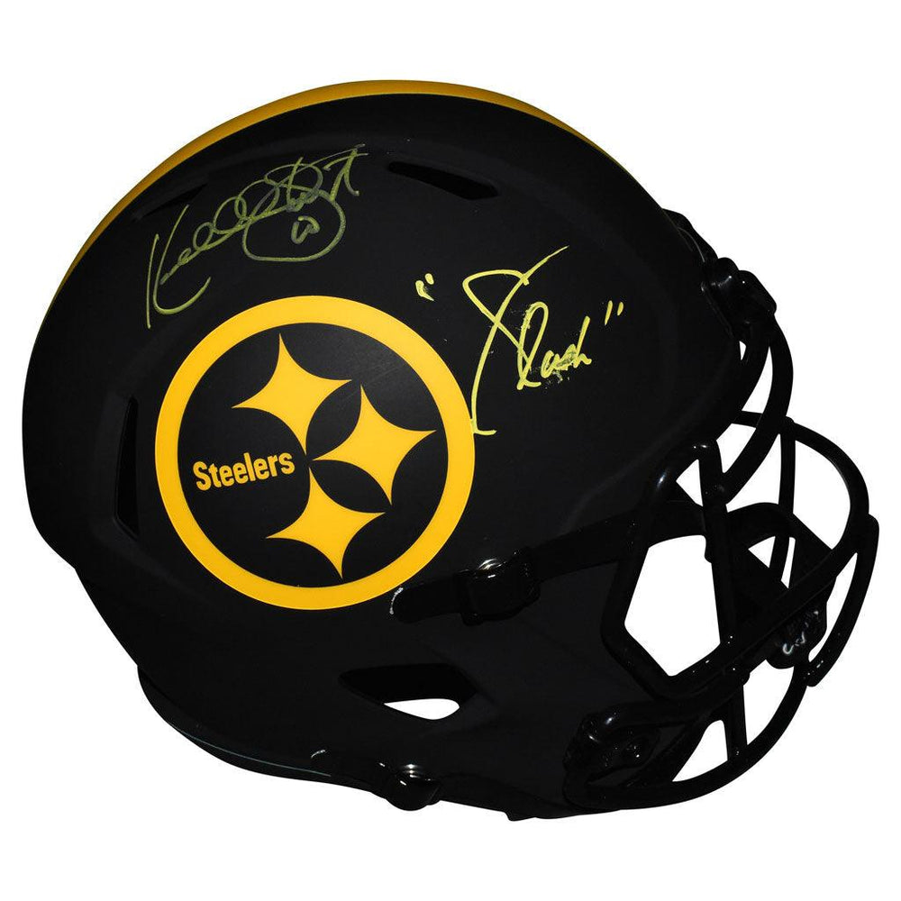 Kordell Stewart Signed Slash Inscription Pittsburgh Steelers Eclipse Speed Full-Size Replica Football Helmet (JSA) - RSA