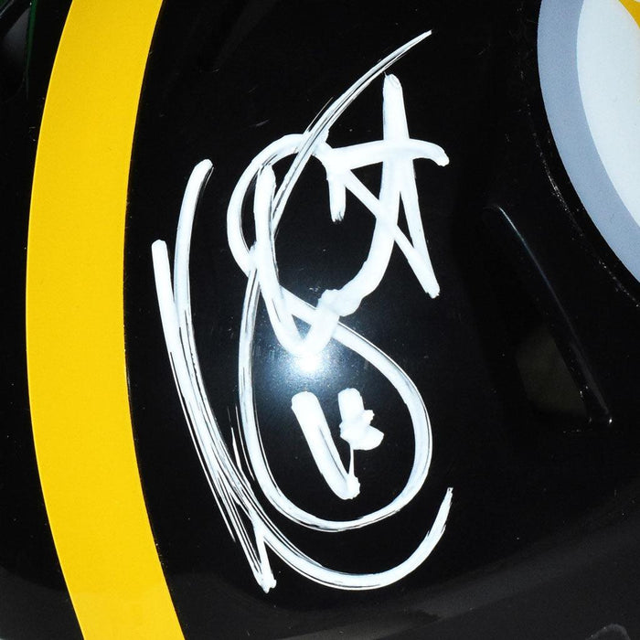 Kordell Stewart Signed Pittsburgh Steelers Speed Mini Replica Black Football Helmet (JSA) - RSA