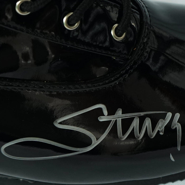 Sting Autographed Black Wrestling Boot Right (JSA) - RSA