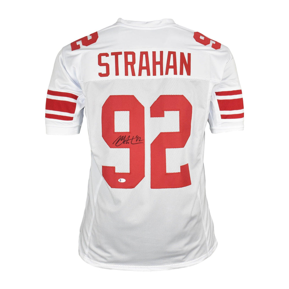 Michael Strahan Signed Pro-Edition White Football Jersey (JSA) - RSA