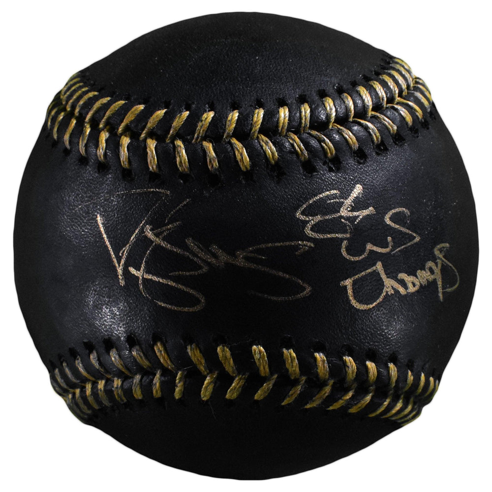 Darryl Strawberry Signed Inscribed 86 World Series Champs Official Major League Black and Gold Baseball (PSA) - RSA
