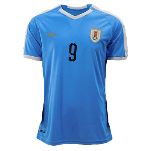 Luis Suarez Signed Uruguay National Team Blue Jersey (Beckett) - RSA