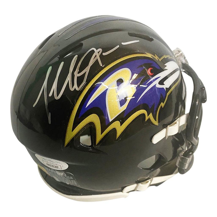 Terrell Suggs Signed Baltimore Ravens Speed Mini Replica Football Helmet (JSA) - RSA