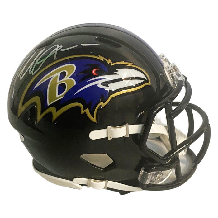 Terrell Suggs Signed Baltimore Ravens Speed Mini Replica Football Helmet (JSA) - RSA