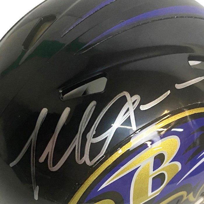 Terrell Suggs Signed Baltimore Ravens Speed Mini Replica Football Helmet (JSA) - RSA