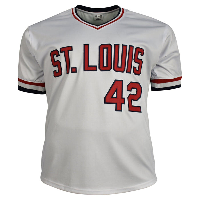 Bruce Sutter Signed St. Louis White Baseball Jersey HOF 06 Inscription (JSA) - RSA