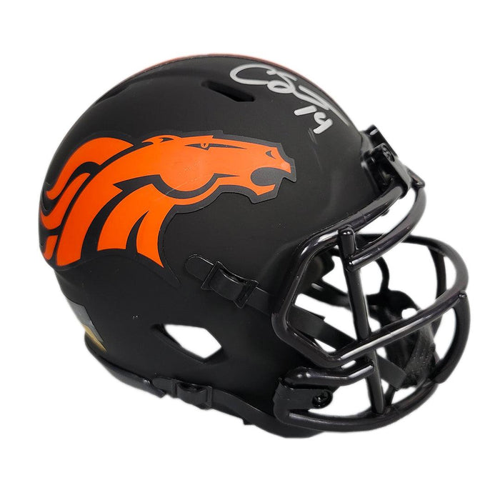 Courtland Sutton Signed Denver Broncos Eclipse Speed Mini Replica Football Helmet (JSA) - RSA