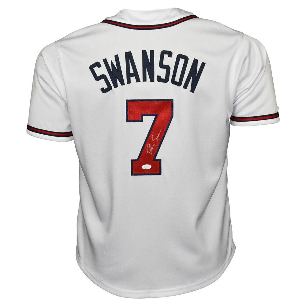 Dansby Swanson Signed Atlanta White Baseball Jersey (JSA) — RSA