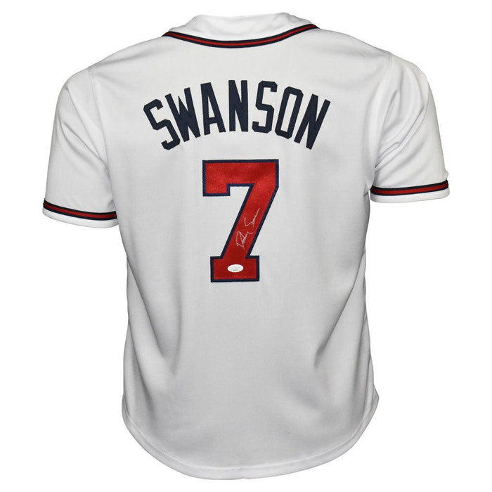 Dansby Swanson Signed Atlanta White Baseball Jersey (JSA)