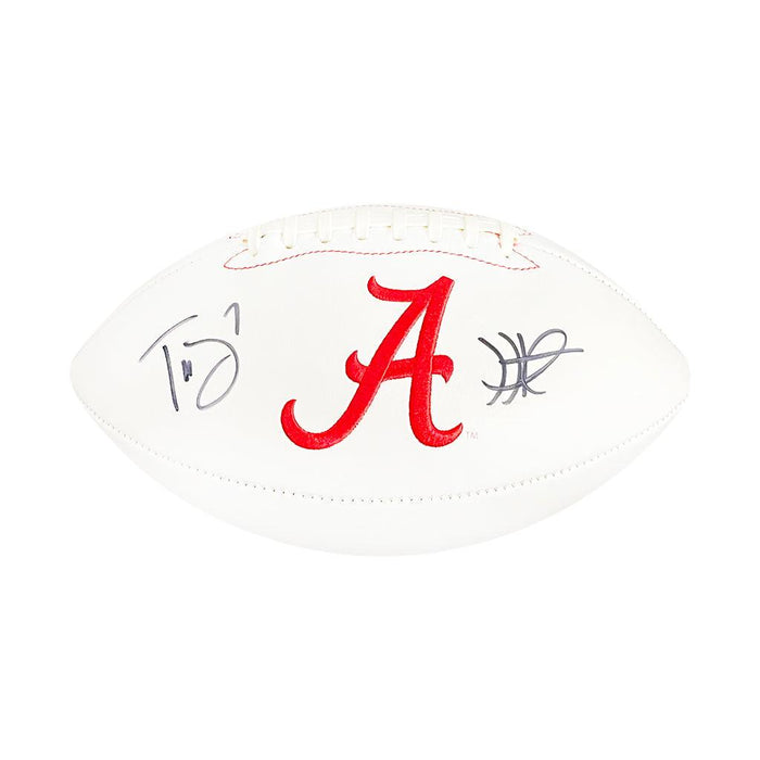 Jalen Hurts and Trevon Diggs Signed Alabama Crimson Tide Official NCAA Team Logo Football (JSA) - RSA