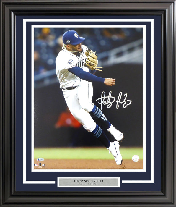 Fernando Tatis Jr. Autographed Framed 16x20 Photo San Diego Padres Beckett BAS Stock #197151 - RSA