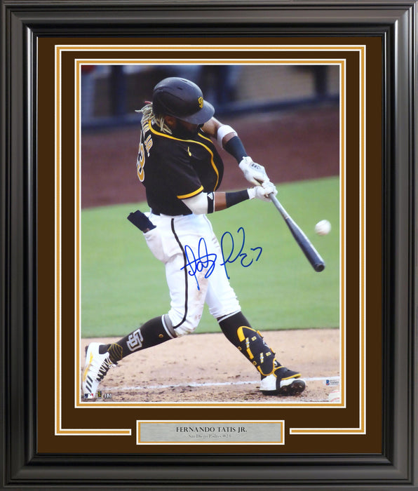 Fernando Tatis Jr. Autographed Framed 16x20 Photo San Diego Padres Beckett BAS Stock #197154 - RSA
