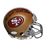 John Taylor San Francisco 49ers Autographed Football Mini Helmet (JSA) 3 x Super Bowl Champ Inscription - RSA