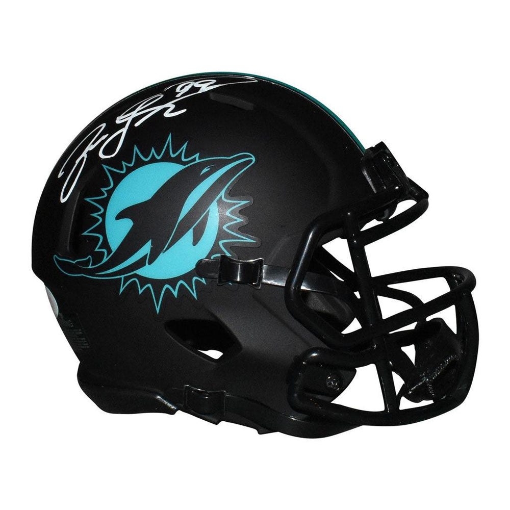 Jason Taylor Signed Miami Dolphins Eclipse Speed Mini Replica Football Helmet (JSA) - RSA