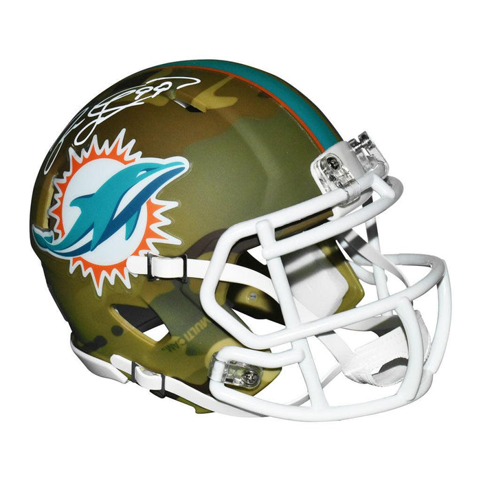 Jason Taylor Signed Miami Dolphins Camo Speed Mini Football Helmet (Beckett) - RSA