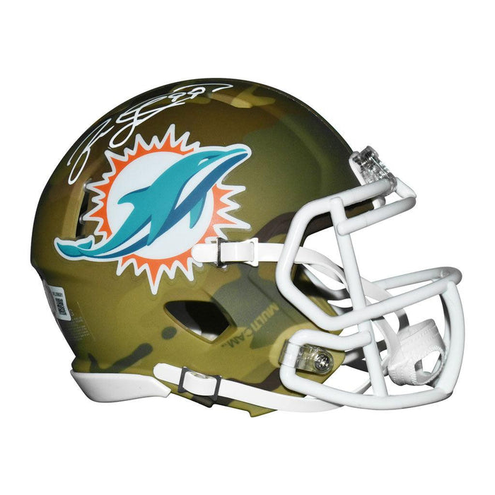 Jason Taylor Signed Miami Dolphins Camo Speed Mini Football Helmet (Beckett) - RSA