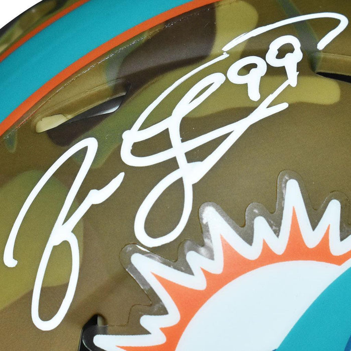 Jason Taylor Signed Miami Dolphins Camo Speed Mini Football Helmet (Beckett) - RSA