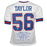 Lawrence Taylor Signed New York White Stats Football Jersey (JSA) - RSA