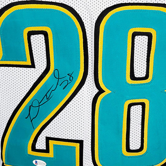 Fred Taylor Signed Jacksonville White Football Jersey (Beckett) - RSA