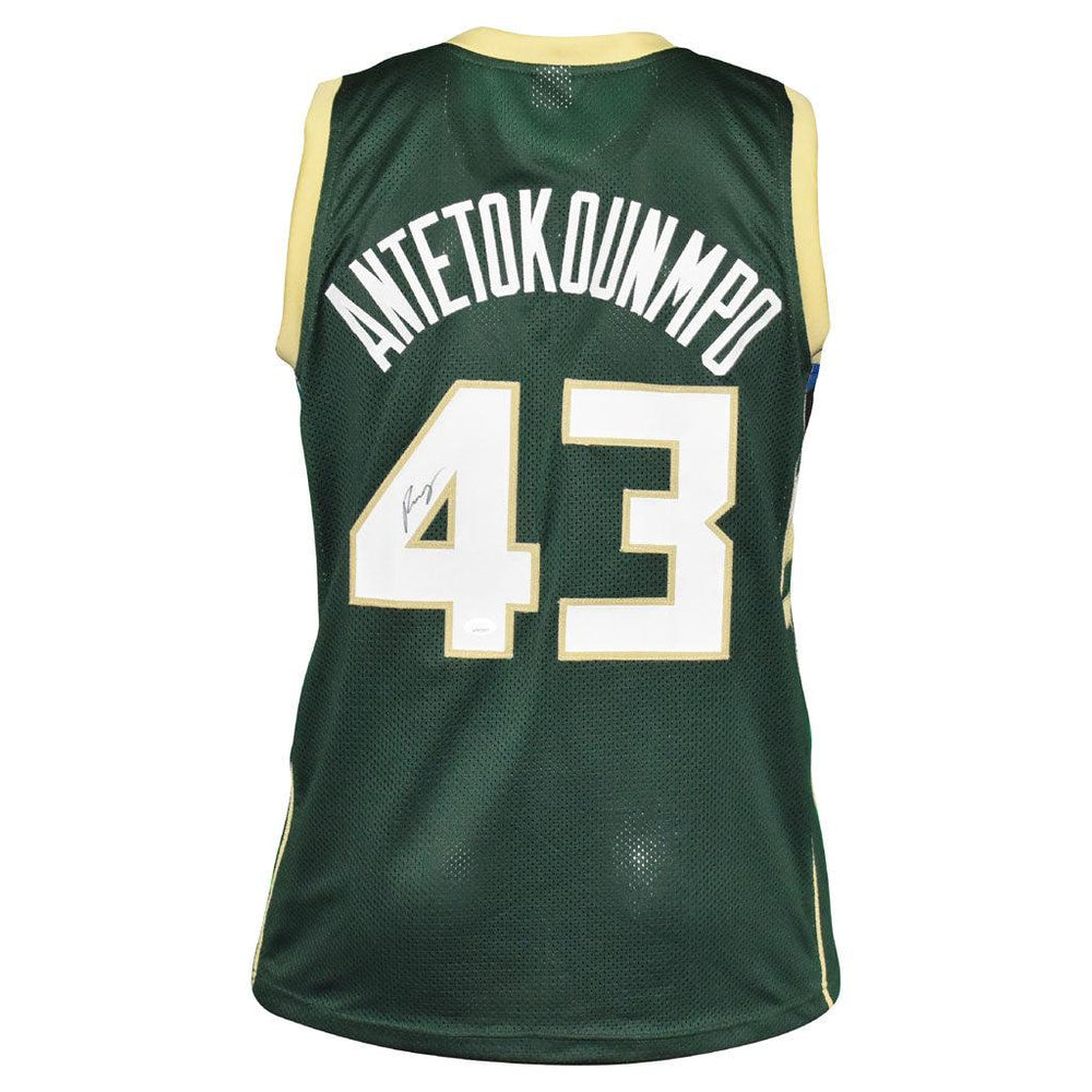 Thanasis Antetokounmpo Signed Milwaukee Green Basketball Jersey (JSA) - RSA