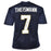 Joe Theismann Signed College HOF 2003 Inscription Notre Dame College Blue Football Jersey (JSA) - RSA