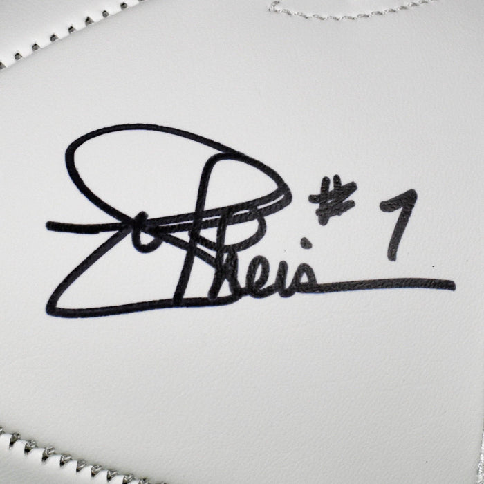 Joe Theismann Signed Washington Redskins Logo Football SB Champs Inscription (JSA) - RSA