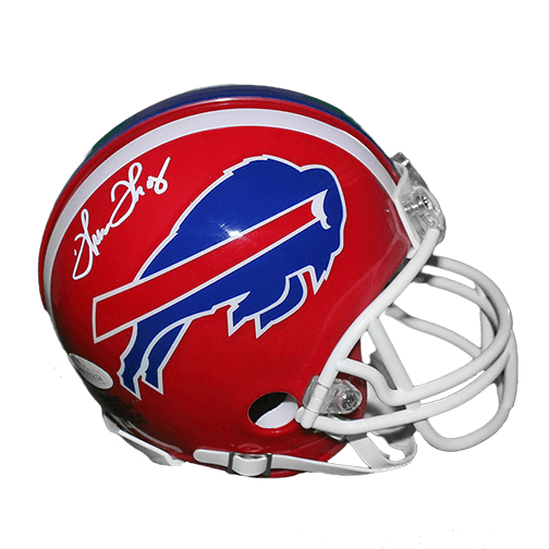 Thurman Thomas Autographed Buffalo Bills Mini Football Helmet Red JSA - RSA