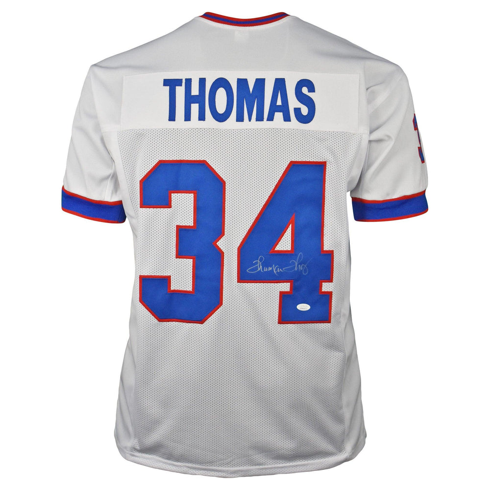 Thurman Thomas Signed Pro-Edition White Football Jersey (JSA) - RSA