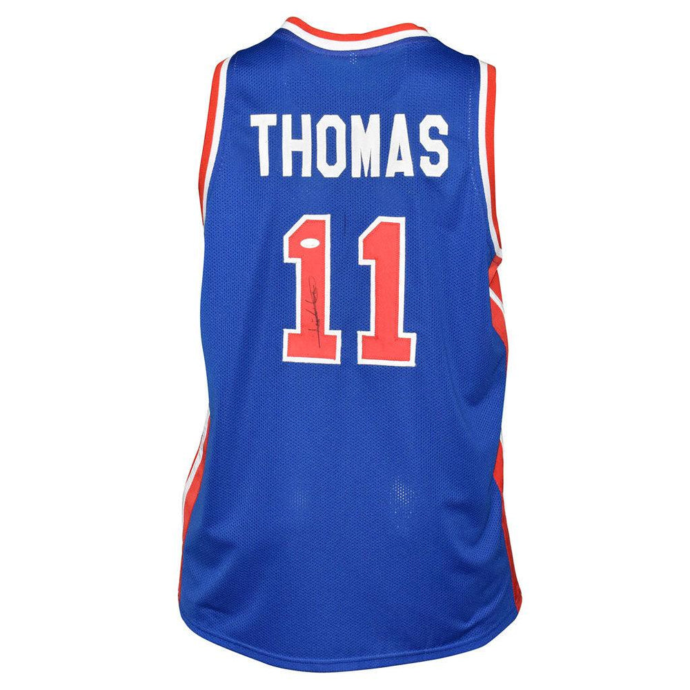 Isiah Thomas Signed Detroit Pro Blue Basketball Jersey (JSA) - RSA