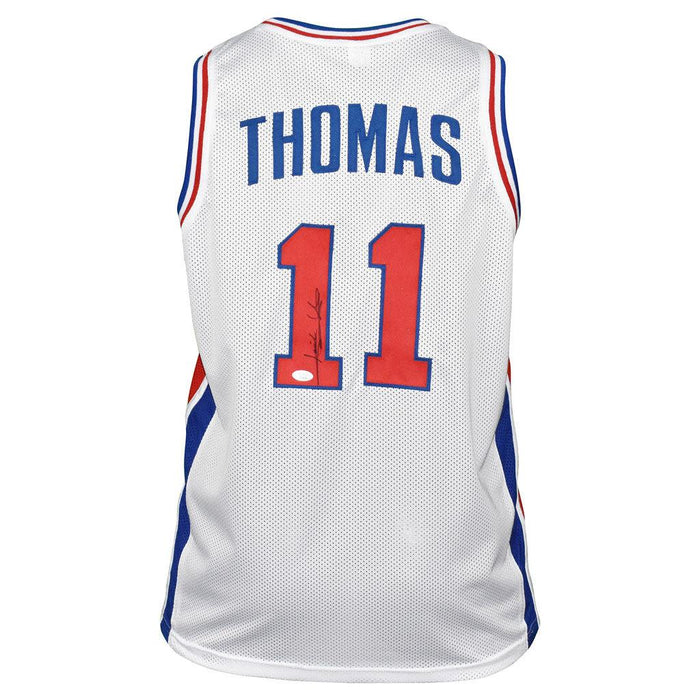 Isiah Thomas Signed Detroit Pro White Basketball Jersey (JSA) - RSA