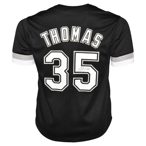 Frank Thomas Signed Chicago Black Baseball Jersey (Beckett ) - RSA
