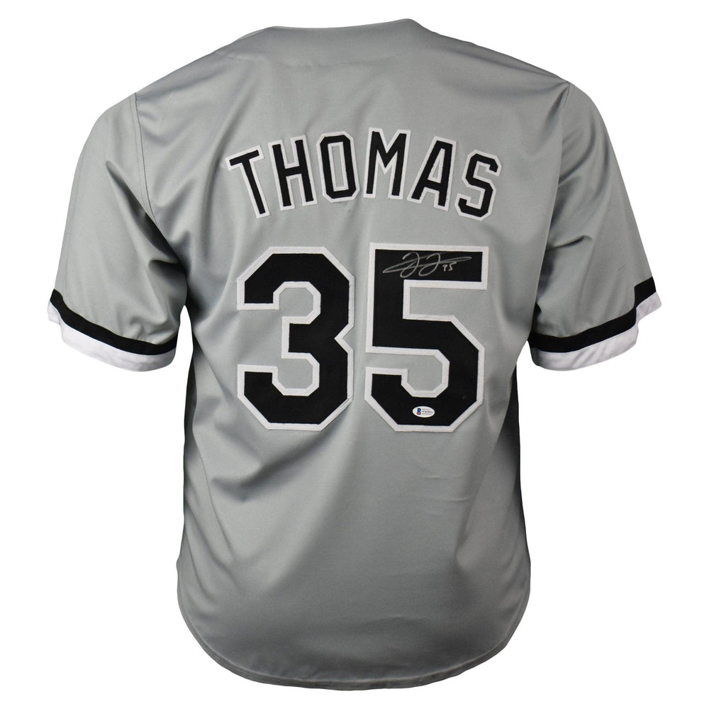Frank Thomas Signed Chicago Pro-Edition Gray Baseball Jersey (JSA) - RSA