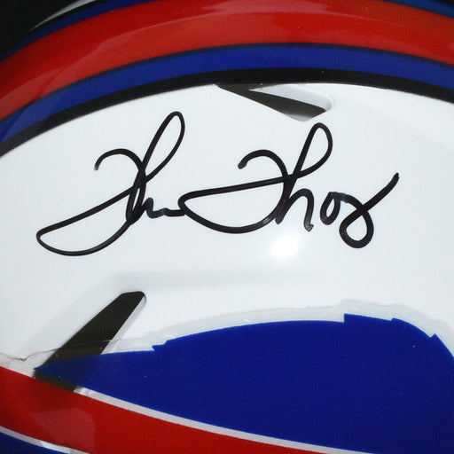 Thurman Thomas Signed Buffalo Bills Mini Speed Football Helmet (JSA) - RSA