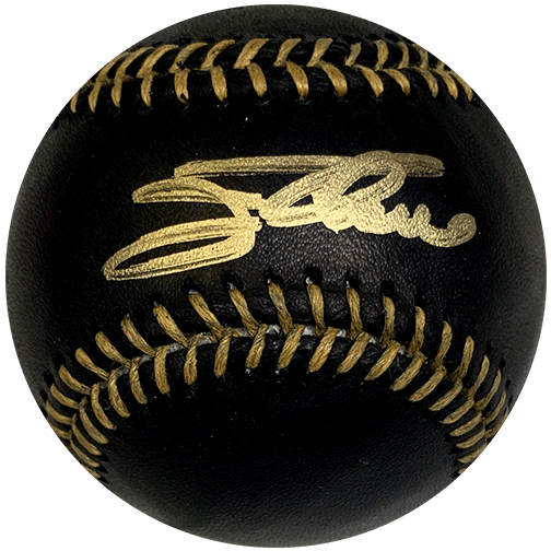 Jim Thome Autographed Black & Gold Official Major League Baseball (Beckett) - RSA