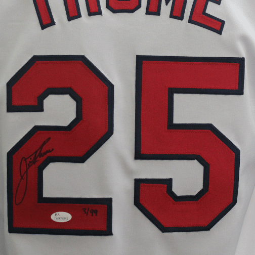 Jim Thome Autographed Baseball White Jersey (JSA) - RSA