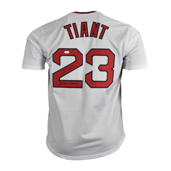 Luis Tiant Signed Boston Strong Boston White Baseball Jersey (JSA)