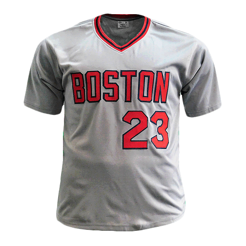 Luis Tiant Boston Autographed Throwback Baseball Jersey Grey (JSA) - RSA