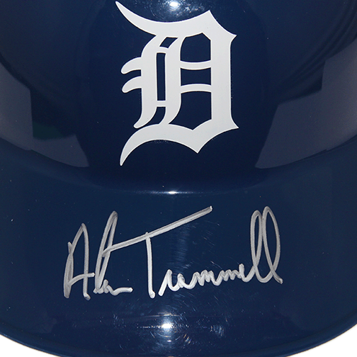Alan Trammell Autographed Detroit Tigers Souvenir Baseball Helmet (JSA) - RSA