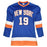 Bryan Trottier Signed New York Blue Hockey Jersey (JSA ) - RSA