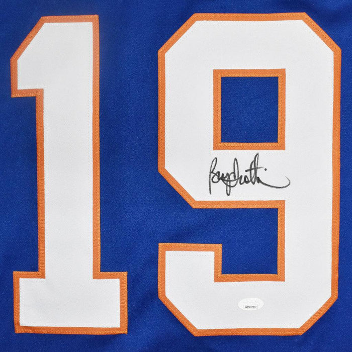 Bryan Trottier Signed New York Blue Hockey Jersey (JSA ) - RSA